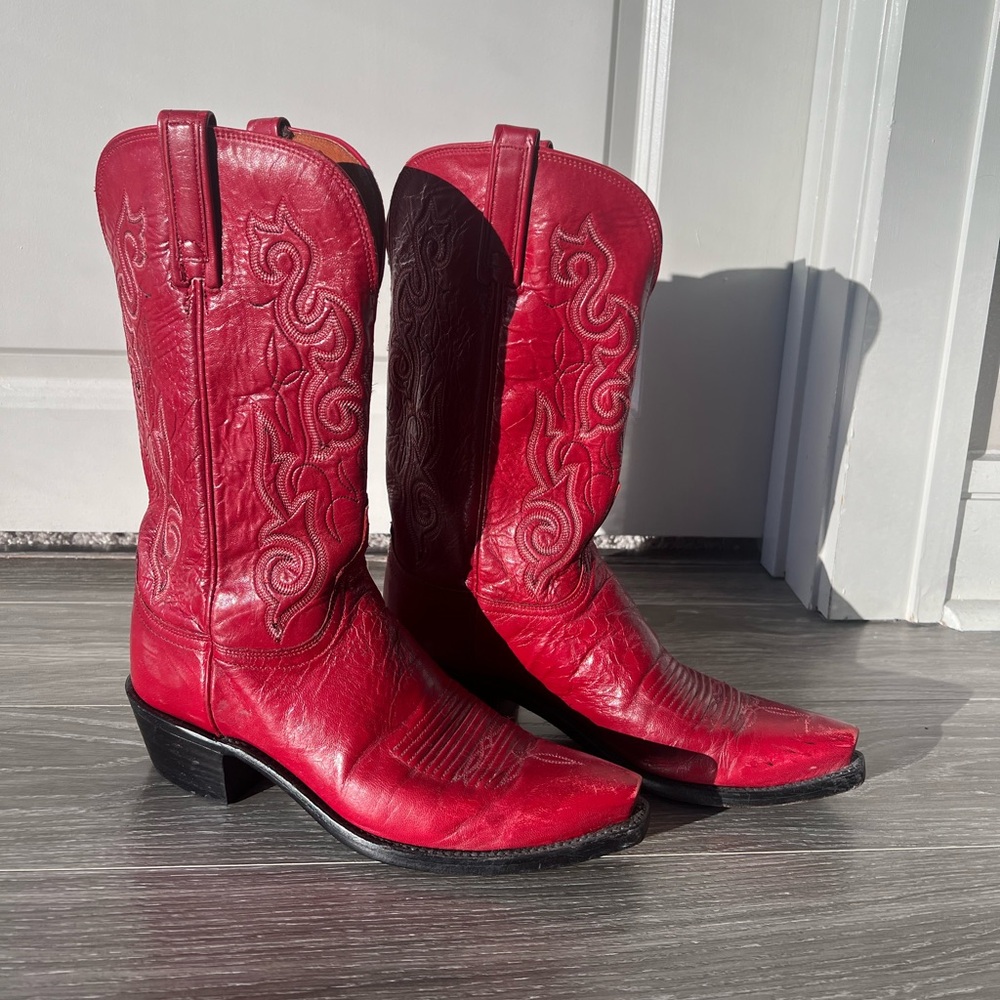Lucchese Red Cowboy boots